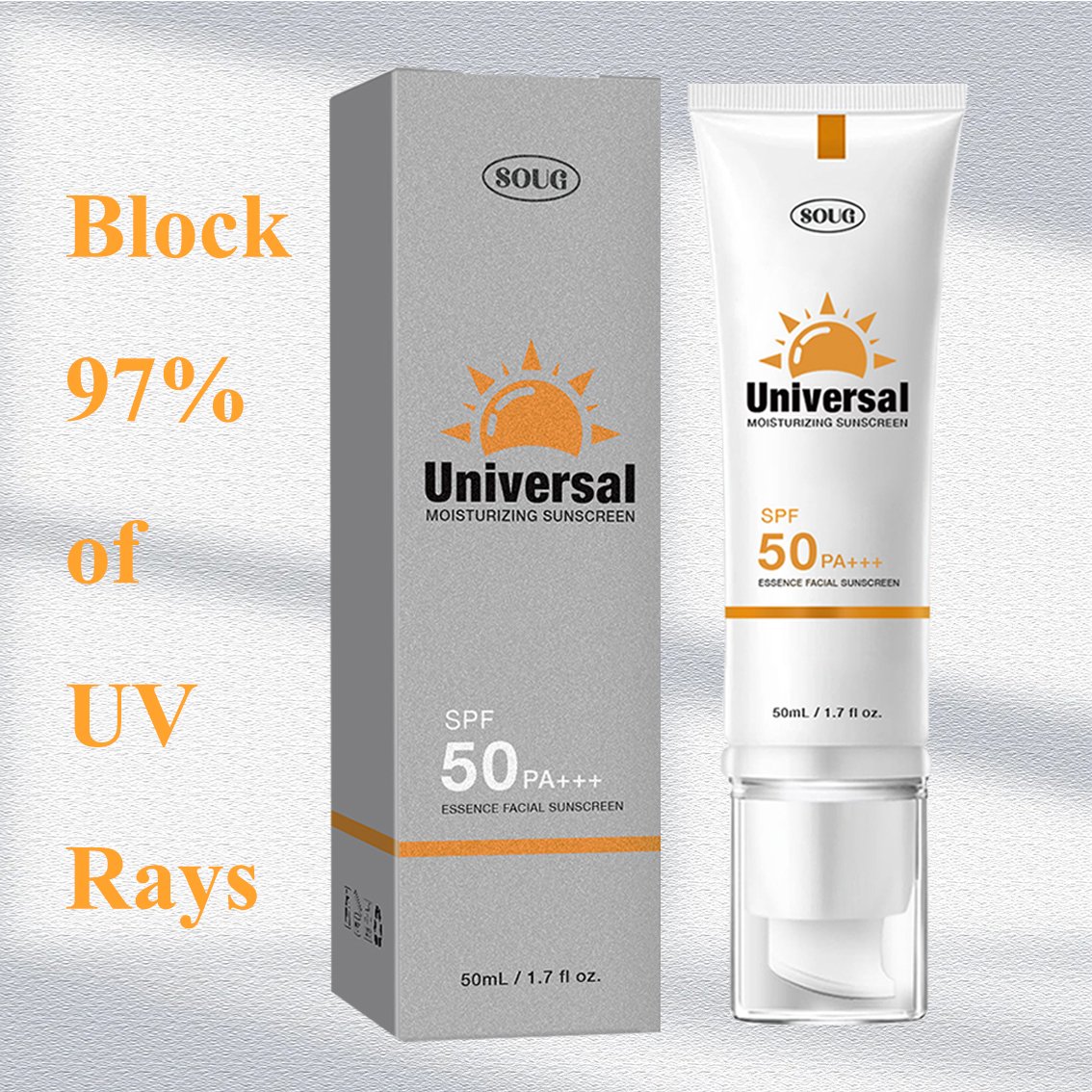 Universal Sunscreen SPF 50 PA, Protector Solar Con Color, Tinted ...