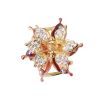 2 Pcs Rhinestone Hair Claw Clips Small Jaw Clips Bling Hair Clamp, Flower-11