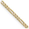 14K 22 inch 1.8mm Flat Figaro with Lobster Clasp Chain