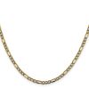 14K 22 inch 3.2mm Semi-Solid with Rhodium PavÂ‚ Figaro with Lobster Clasp Chain