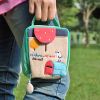[Any Mail?] Embroidered Applique Cosmetic Bag / Camera bag / Hand Purse Wallet (4.9*4.7*2)