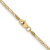 14K 22 inch 1.8mm Flat Figaro with Lobster Clasp Chain