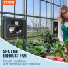 VEVOR Shutter Exhaust Fan, 14'' with Temperature Humidity Controller, EC-motor, 1513 CFM, 10-Speed Adjustable Wall Mount Attic Fan