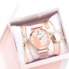 Women Fashion Watch Set 5Pcs Quartz Wristwatch Mesh Bracelet Cat Dial Luxury Women Watch Casual Ladies Clock With Bracelet Set