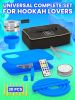 Royal Blue Hookah Set With Everything Premium Small Hookah Set For Travel With Case