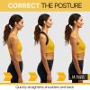 Back Brace Posture Corrector for Women Men 28-48 inch Adjustable Straps Shoulder Support & Neck Tension Relief Breathable Upper Back Straightener Blac