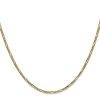 14K 22 inch 1.8mm Flat Figaro with Lobster Clasp Chain