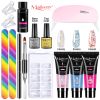 Nail set with nail lampNail dryerNail drilling machineNail setPoly nail gel setPolishing setSoaking manicure tool setGel