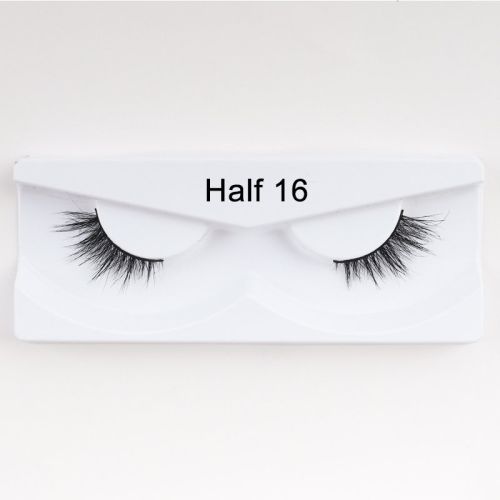 1Pair Mink Half Lashes Soft Thick Eye End Lengthening Faux Eyelashes Natural Long Handmade Eyelash Cross Curl 3D Lash For Makeup