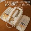 Wholesale custom Travel large capacity pu cosmetic bag zipper toiletry makeup bag