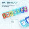 Weekly Medicine Pill Organizer Waterproof 7 Day Large Pill Box Daily Pill Case Cute Vitamin Organizer Portable Pill Container Travel Pills Holder XL S